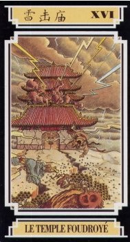 carta 16 tarot chino la destruccion del templo